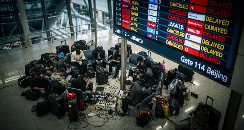 Asia-Pacific flight chaos: 445 cancellations and 3,839 delays are stranding thousands of travelers.