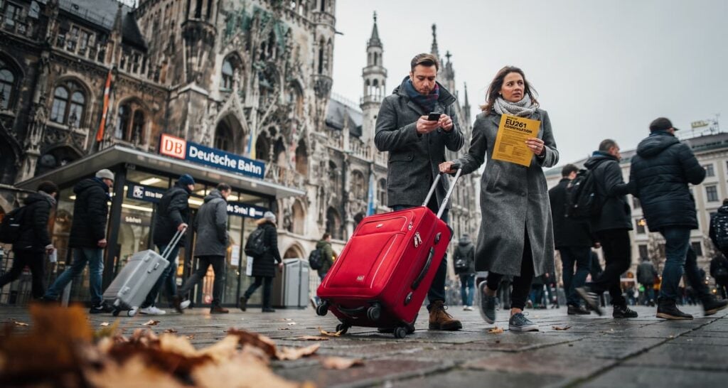 Lufthansa cancels 800 flights. 100,000 passengers stranded at Frankfurt and Munich.