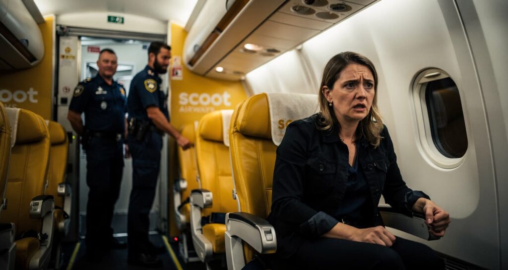 A Scoot passenger was arrested in Perth after an alleged sexual assault on a flight from Singapore. He faces 12 years.