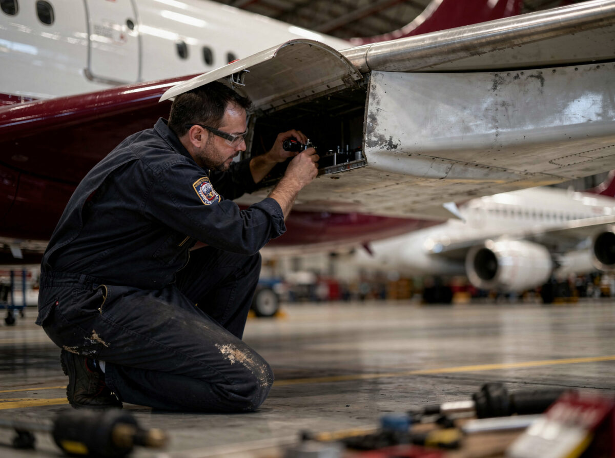 A maintenance light rode inside a Qantas A380 to Dallas. The second tool left behind in three years.