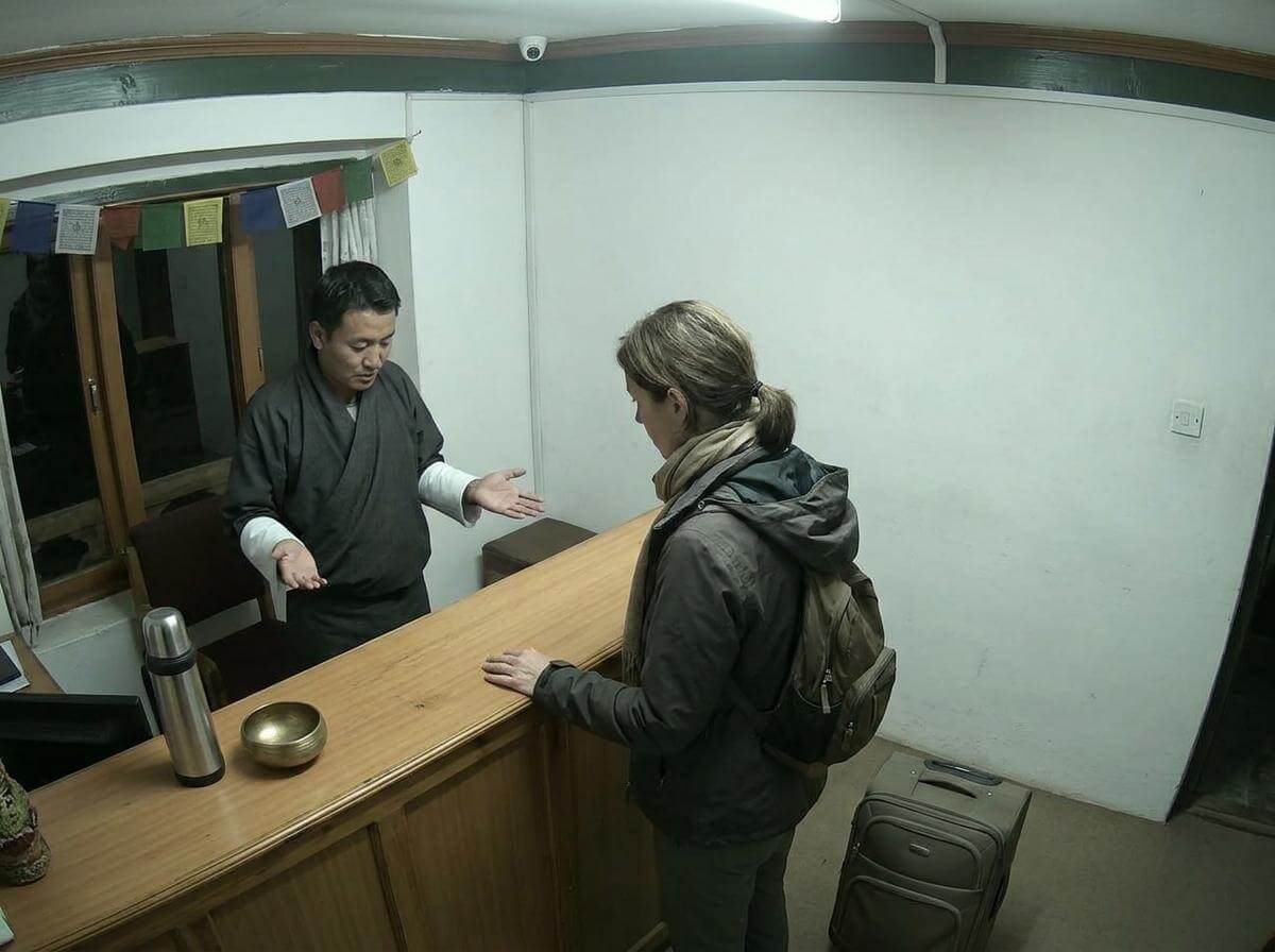 European traveler at a Bhutan guesthouse reception told the SDF was never paid (ATC Intel)