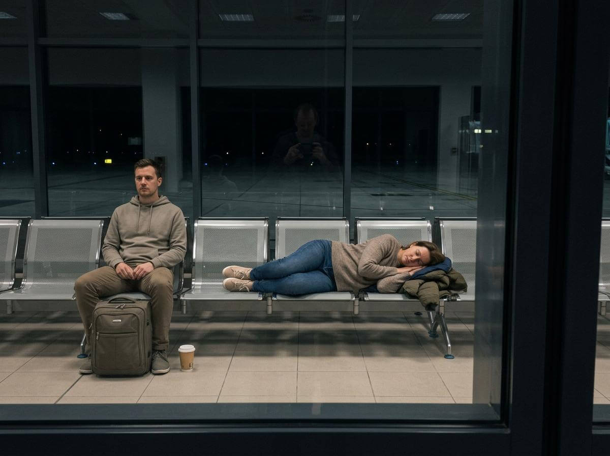 European travelers sleeping overnight in a transit terminal after a diversion (ATC Intel)