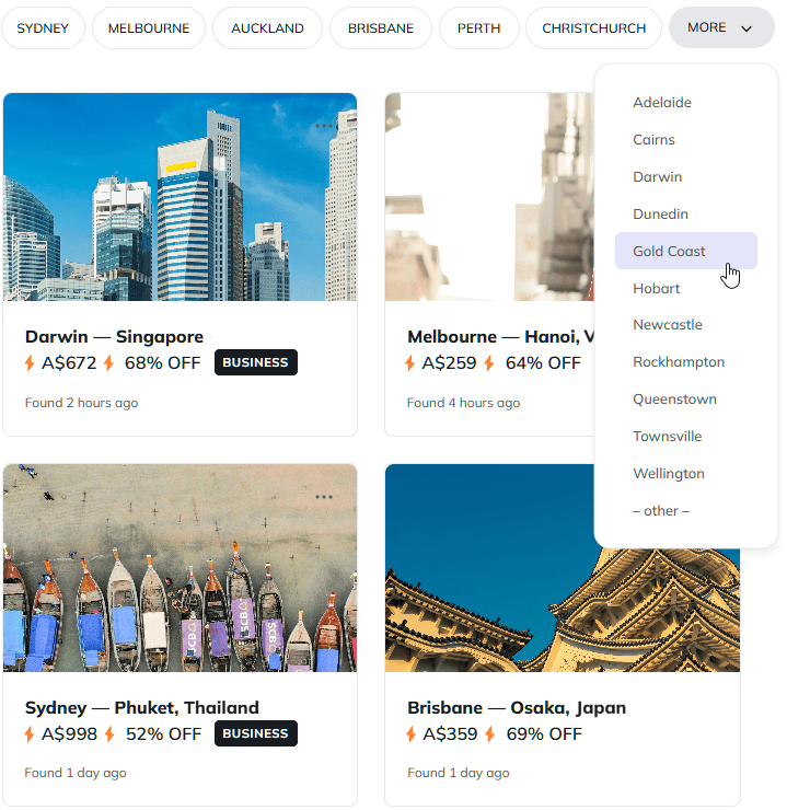 Heavily discounted flights to Asia from Australia and New Zealand